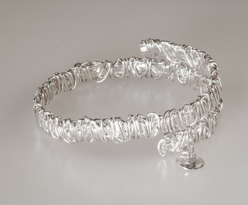 Women's Sterling Silver Bracelet, a unique and stunning statement bracelet, perfect for a wedding and an ideal Christmas gift for her